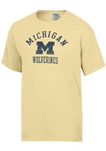 ComfortWash Michigan Wolverines Yellow Garment Dyed Short Sleeve T Shirt