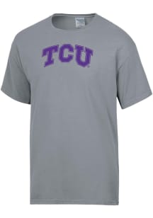 ComfortWash TCU Horned Frogs Grey Garment Dyed Short Sleeve T Shirt