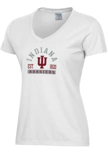 Indiana Hoosiers White ComfortWash Garment Dyed Short Sleeve T-Shirt