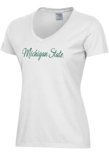 Michigan State Spartans White ComfortWash Garment Dyed Short Sleeve T-Shirt