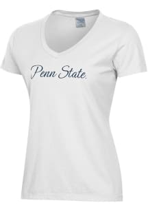 Penn State Nittany Lions White ComfortWash Script Garment Dyed Short Sleeve T-Shirt