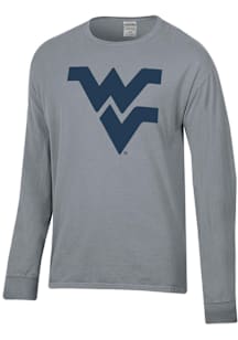 ComfortWash West Virginia Mountaineers Charcoal Garment Dyed Long Sleeve T Shirt