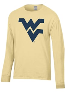 ComfortWash West Virginia Mountaineers Yellow Garment Dyed Long Sleeve T Shirt