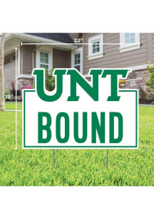 North Texas Mean Green School Bound Yard Sign - White