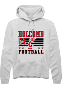 Terrell Holcomb Cincinnati Bearcats Mens White Football NIL Striped Player Hood