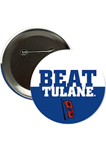 Tulsa Golden Hurricane BEAT Tulane 3" Button - Navy Blue
