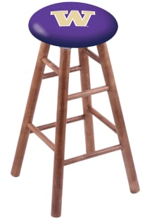 Brown Washington Huskies Round Cushion Maple Pub Stool
