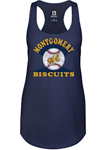 Summit Sportswear Montgomery Biscuits Womens Navy Blue Soft Arch Tank Top