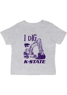 Infant K-State Wildcats Grey Vive La Fete Excavator Short Sleeve T-Shirt
