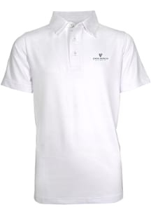 Johns Hopkins Blue Jays Youth White Blake Short Sleeve Polo Shirt