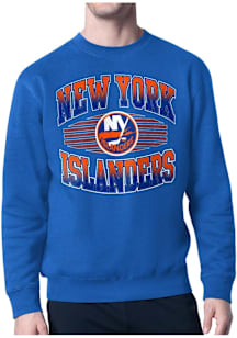 Starter New York Islanders Mens Blue Grit Long Sleeve Crew Sweatshirt