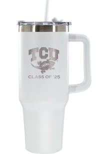 TCU Horned Frogs Class of 2025 40oz Stainless Steel Tumbler - White