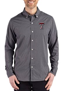 Cutter and Buck Texas Tech Red Raiders Mens Black Skyline Long Sleeve Dress Shirt