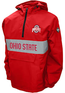 Mens Red Ohio State Buckeyes Beta Anorak Windshell Pullover Jackets
