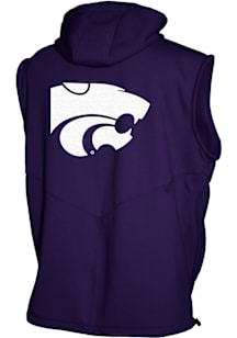 K-State Wildcats Mens Purple Gym Hooded Sleeveless Jacket
