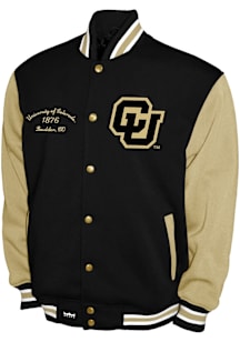 Colorado Buffaloes Mens Black Varsity Fleece Light Weight Jacket