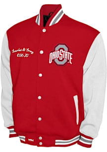 Ohio State Buckeyes Mens Red Varsity Fleece Light Weight Jacket