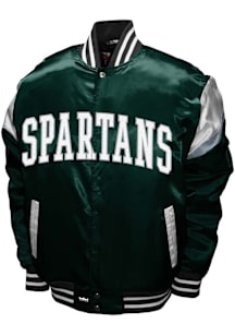 Michigan State Spartans Power Satin Heavyweight Jacket - Green