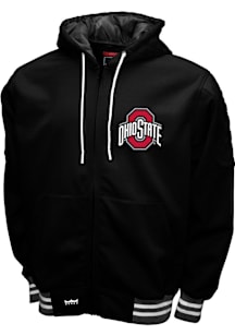 Ohio State Buckeyes Mens Black Grind Hooded Fleece Medium Weight Jacket
