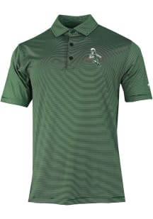 Mens Michigan State Spartans Green Columbia Football Sparty Short Sleeve Polo Shirt