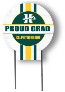 Cal Poly Humboldt Lumberjacks KH Sports Fan Grad graduation graphic Yard Sign - White
