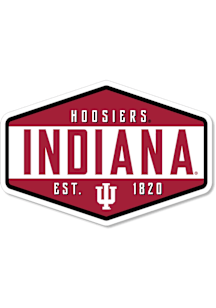Indiana Hoosiers 3.5" Badge Rugged Stickers - Crimson