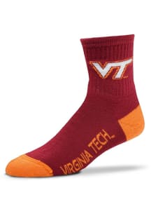 Virginia Tech Hokies Team Color Mens Quarter Socks