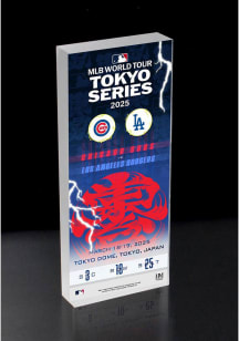 Los Angeles Dodgers 2025 Tokyo Series Ticket Block Wall Art - Blue