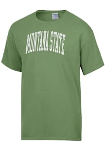 ComfortWash Montana State Bobcats Olive Arch  Garment Dyed Short Sleeve T Shirt