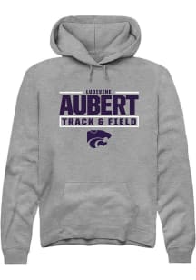 Ludivine Aubert Rally Mens Graphite K-State Wildcats NIL Stacked Box Player Hood