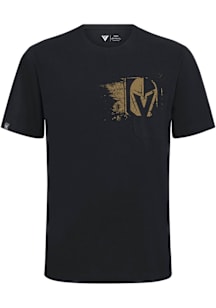 Levelwear Vegas Golden Knights Black Focal Blasted Short Sleeve T Shirt