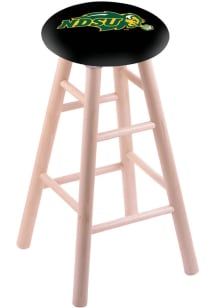 North Dakota State Bison Round Cushion Maple Pub Stool - Brown