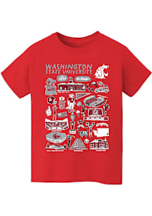 Vive La Fete Washington State Cougars Youth Crimson Impressions Short Sleeve T-Shirt