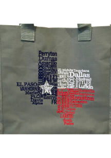 Texas Blue State shape Tote