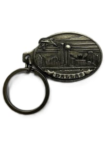 Dallas Ft Worth Dallas Metal Keychain - Grey