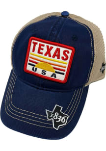Texas Sunrise Patch Trucker Adjustable Hat - Navy Blue