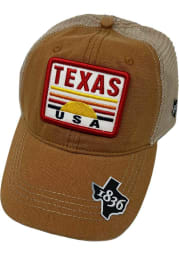 Texas Sunrise Patch Trucker Adjustable Hat - Brown