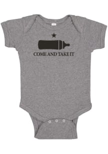 Texas Baby Grey Come and Take It Short Sleeve One Piece