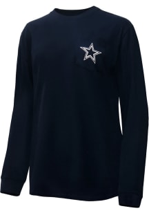 Dallas Cowboys Womens Navy Blue Game On LS Tee