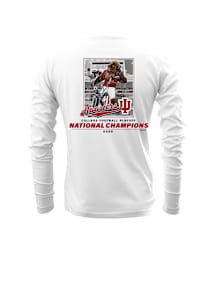 Indiana Hoosiers White 2025 College Football National Champions Bison Stadium Long Sleeve T Shirt