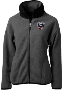 Cutter and Buck DC United Womens Graphite Cascade Sherpa Light Weight Jacket
