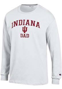 Champion Indiana Hoosiers White Arch Logo Dad Jersey Long Sleeve T Shirt