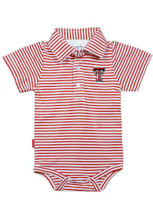 Texas Tech Red Raiders Baby Red Carson Short Sleeve One Piece Polo