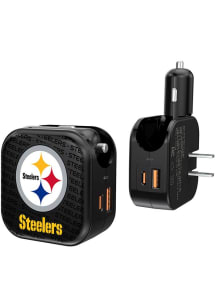Pittsburgh Steelers Text Backdrop 2in1 Phone Charger