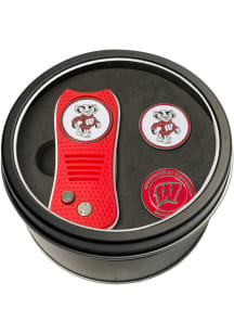 Red Wisconsin Badgers Switchblade Markers Golf Gift Set