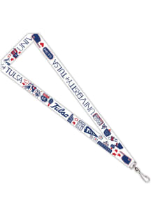 Tulsa Golden Hurricane Blue Team Logo Lanyard