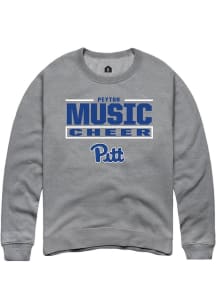 Peyton Music Rally Mens Graphite Pitt Panthers NIL Stacked Box Player Crew