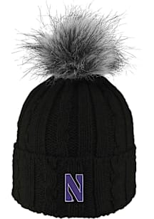 LogoFit Northwestern Wildcats Black Alps Womens Knit Hat