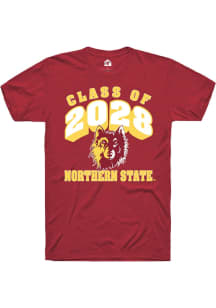 Rally Northern State Wolves Maroon Class of 2028 Short Sleeve T Shirt