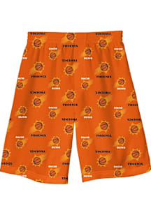 Phoenix Suns Youth Orange All Over Logo Sleep Shorts
